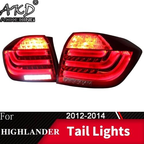 Tail Lamp For Car Toyota Highlander 2012-2014 LED Tail Lights Fog Lights Daytime Running Lights DRL Tuning Cars Accessories