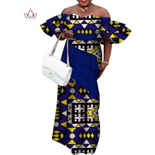 2021 Big Size XS-7XL Africa Women Dress Dashiki Casual African Print Dresses Africa Traditional Clothing Long Dress WY3514