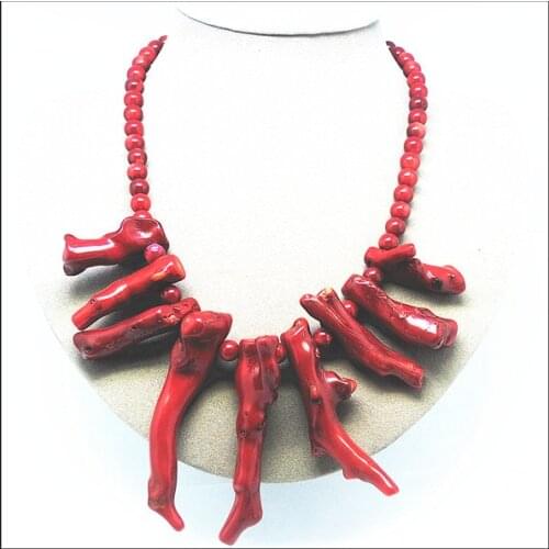 New red coral necklaces choker women necklace with new clasps 50cm length for party or wedding decoration clothes wearing