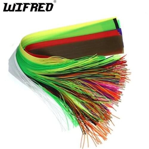 Wifreo 10pcs 40 strands 30cm Fly Tying Rubber Leg Strings For Streamer Nymph Tying Material Silicone Round Fly Leg Lure Material