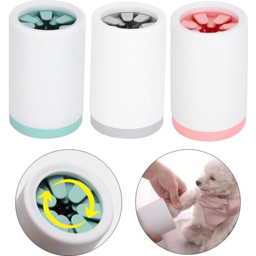2020 New Dog Paw Cleaner Cup Soft Silicone Combs Pet Foot Washer Cup Paw Clean Brush Quickly Wash Dirty Cat Foot Cleaning Bucket