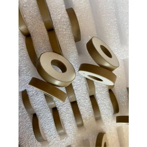 35k25-10-5 Piezoelectric Ceramic Sheet Ring Round Transducer Ultrasonic Vibrator Electrode Sheet Generator Wafer P8 Yellow