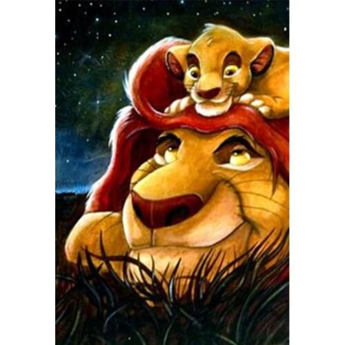 Full Square/Round Drill 5D DIY Diamond Painting " Cartoon Tiger and Lion" Rrhinestone Embroidery Cross Stitch 5D Home Decor Gift
