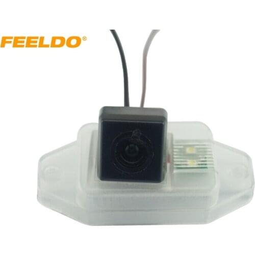 FEELDO Car Backup Rear View Camera With LED Light For Toyota Prado 2009 Parking Reverse Camera