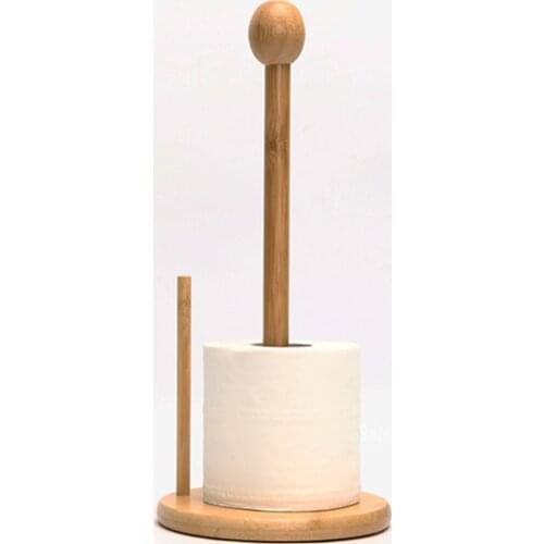 BAMBOO TOILET PAPER HOLDER BATHROOM TISSUE ROLL STORAGE CONTAINR ORGANIZER