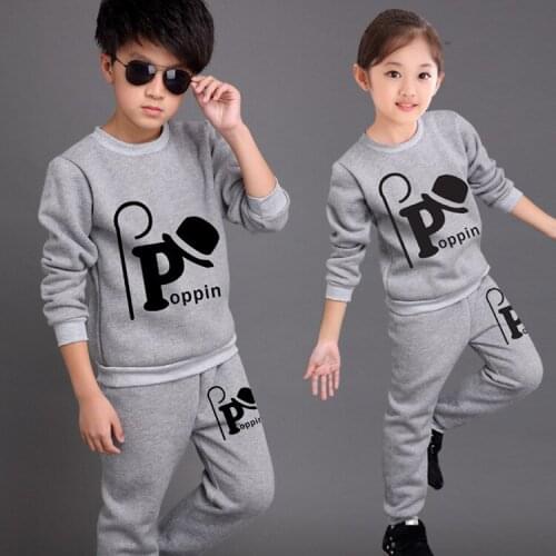 Children Suit Fall 2016 New Boy and Girls Sports Leisure Tracksuit Child Two Sets 3-12 Ages