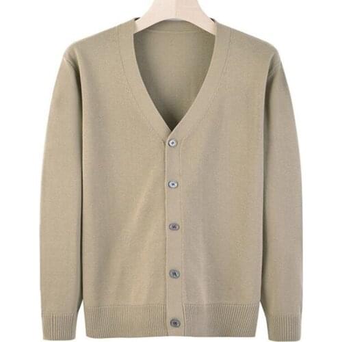 New Fashion Sweaters Men Cardigan High-quality Knitwear V Neck Casual Clothing Male Knitting cardigan