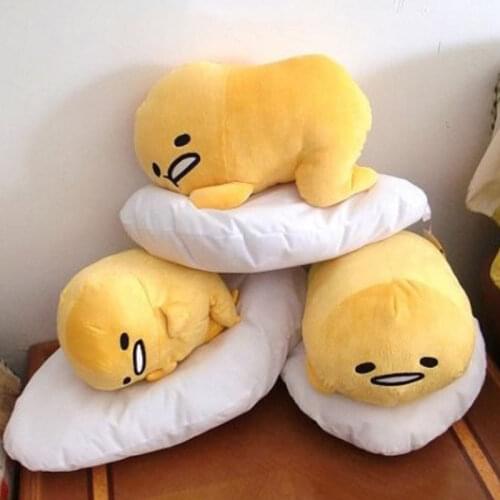 Kawaii Egg Anime Plush Toys Cartoon Anime Figure Soft Stuffed Toys New Cute Lazy Egg Pillows Plush Dolls Birthday Gift for Girls