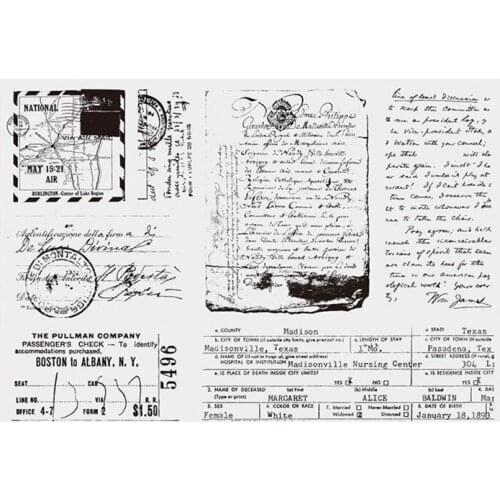 Book page stamp Clear Stamp for Scrapbooking Transparent Silicone Rubber DIY Photo Album Decor A159