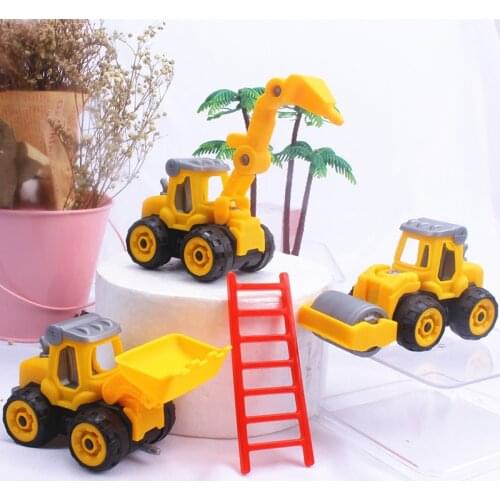 DIY Disassembly Engineering Car Building Block Educational Toys For Children Vehicle Puzzle Kids Nut Assembly Excavator Boys Toy