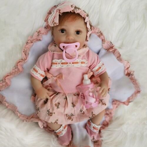 41CM reborn toddler girl doll Very comfortable cotton body 3/4 silicone 0-3M real baby size doll bebe reborn toy For boy Gifts
