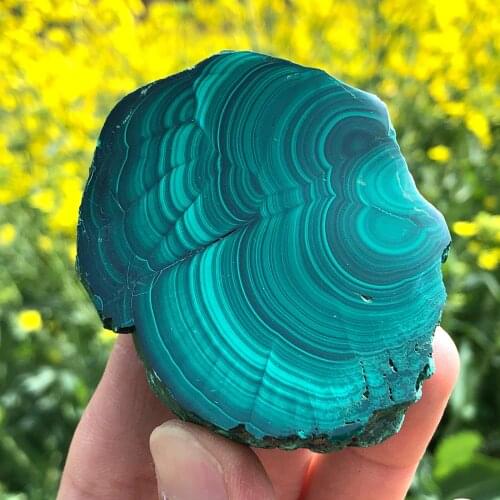 Natural malachite sheet polished healing quartz mineral specimen for home decor