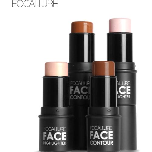 FOCALLURE Highlighter Pen Face Concealer Contouring Bronzer Brighten 3D Contour Makeup Glow Highlighter Stick