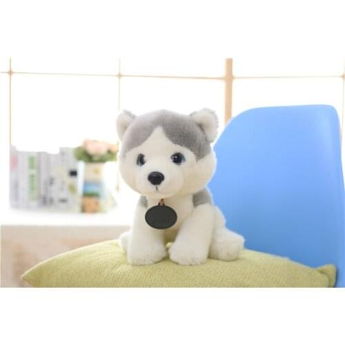Lovely plush sitting husky dog toy, simulation husky dog doll gift about 25cm 2370