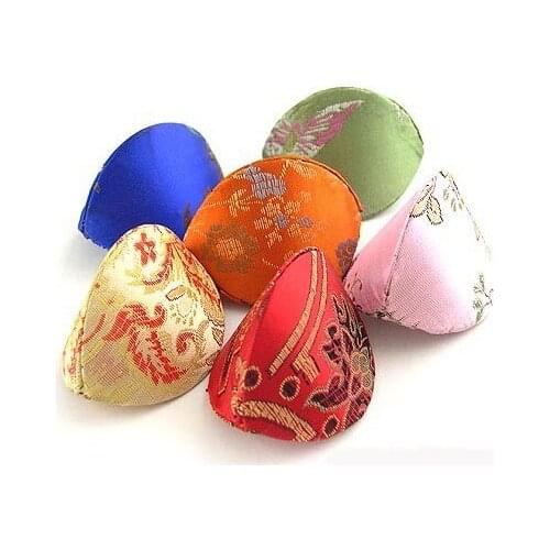 Cute Shell Ring Storage Box for Jewelry Wedding Case Chinese Silk Brocade Coin Purse Small Cardboard Packaging Boxes 100 pcs/l
