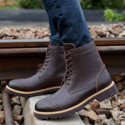 Fashion Men Casual Shoes Mens Boots Casual Black Shoes Men Fashion For Sneakers Mens Leather Zapatillas Informales Hombre