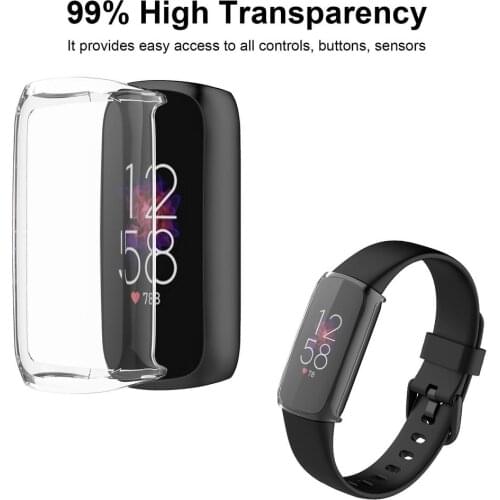 Soft TPU Full Screen Protector Cover Case For Fitbit Luxe Smart Watch Eye Protection Cover Shell For Smart Wristband Accessories