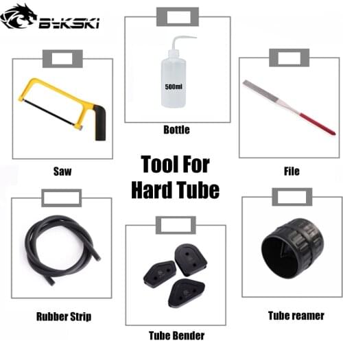 Bykski Hard Tube Bending Tool Kit OD12/14/16MM Acrylic/PETG Rubber Strip Cutter Tube Reamer Hard Tube Reamer Water Cooler Pipe