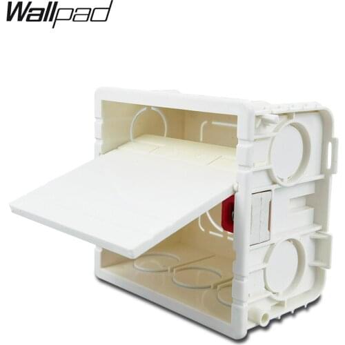 Wallpad Mounting Plastic Box Case with Lid Cover For Wall Switch Socket 86x86mm Stainless Steel Screw Nuts