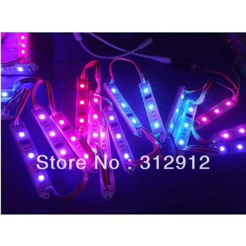 20pcs DC12V WS2801 pixel module,3pcs 5050 led,20pcs a string,91*14*6.8mm size
