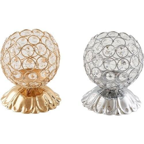 Candlestick European-Style Wedding Candle Holder Hollow Crafts Ornaments Party Home Table Decoration Candle Holder 2Pcs