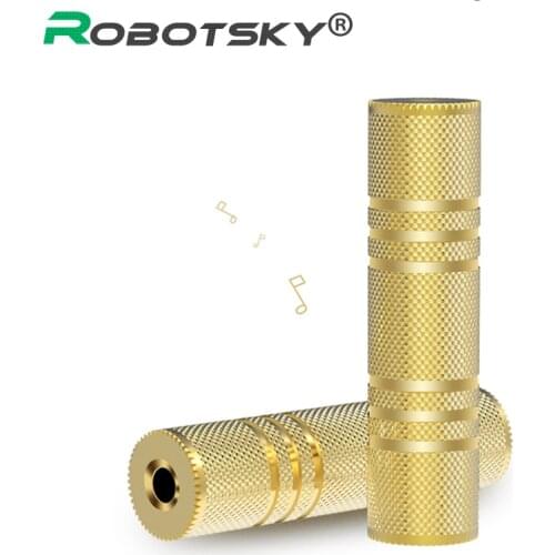 Gold Plated Headphone 3.5mm Female to 3.5 mm Female F/F Audio Adapter Coupler Metal Connector for Earphone