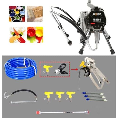 PHENDO professional airless spraying machine with brushless Motor Spray Gun 1500W 3L Airless Paint Sprayer painting machine tool