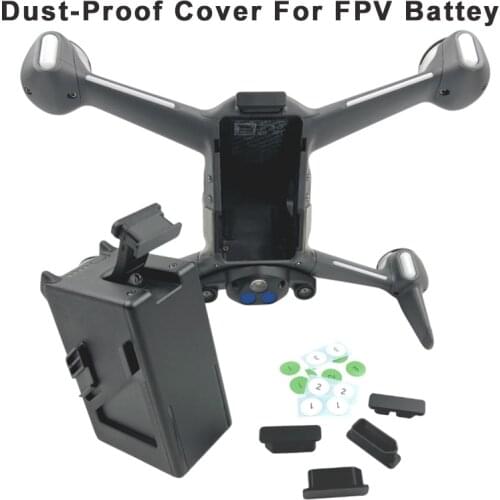 Drone Body Battery Port Protection Cover Dust-Proof Cap For DJI FPV Combo Drone Accessories with Battery Serial Number Sticker