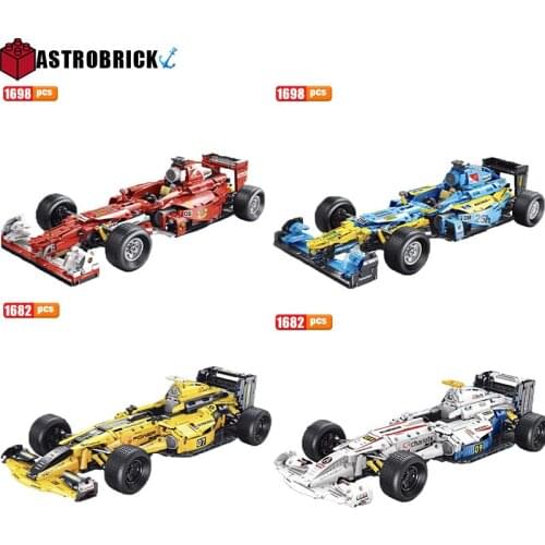 F1 Super Racing Car Building Blocks MOC High-Tech Expert Famous Speed Champion Sports Vehicle Bricks 3D Model Toys For Kids Gift