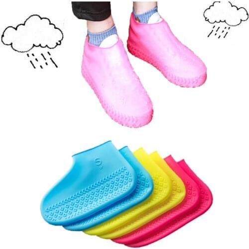 Outdoor latex shoe Boots Cover Unisex Anti-slip Reusable Latex Shoe Covers Men Women Waterproof Rain Boot Over shoes