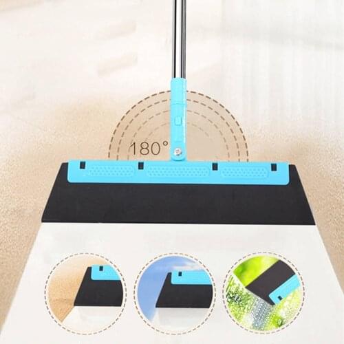 Magic Sweeper Eva Broom Rubber Dust Wipe Rotate Connector Tool Bathroom Hair Window Glass Floor Cleaning Brush