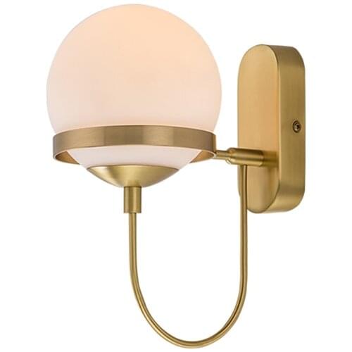 All copper glass bracket wall lamps luxury living room bedroom lamp staircase aisle bathroom decorated lighting sconces lights