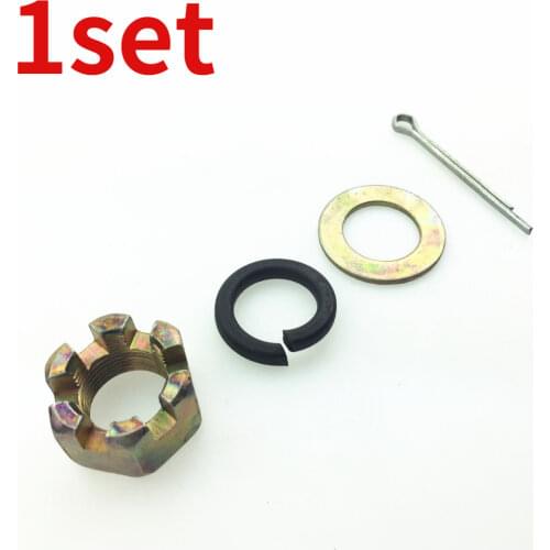 Electric tricycle accessories Half shaft nut rear axle screw nut Spring washer Flat washer Cotter pin 4pcs