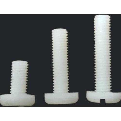 10pcs M6 Environmental green plastic screw one-word round head nylon screws insulated pen head bolt bolts 20mm-40mm