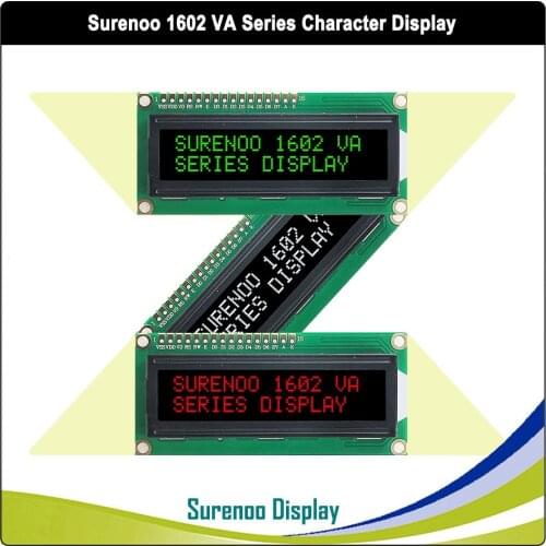 162 16X2 1602 5V Character LCD Module Display Screen LCM FSTN Positive with 7 Colors RGB Backlight (Black on RGB)