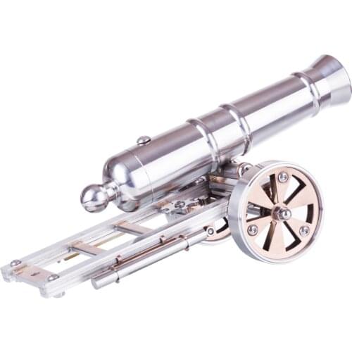 3D Stainless Steel Cannon Model Handmade Metal Crafts For Home Decor Training Toy For Children Educational Toys Birthday Gift