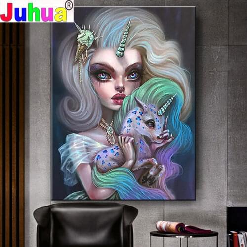 Cartoon fairy 5D diy diamond painting cross stitch full drill moon elf diamond embroidery gift mosaic art kids room decor