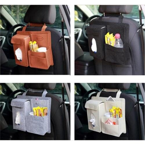Car Portable Storage Bag Folding Seat Back Organizer for IPAD Phone Drink Umbrella Garbage Paper Holder Car Interior Accessories