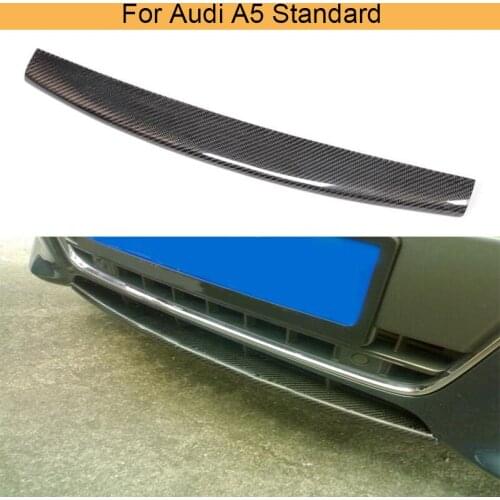 Carbon Fiber Front Bumper Lip Spoiler Wing for Audi A5 standard 2 4 Door 2008-2011 Non Sline S5 Black FRP