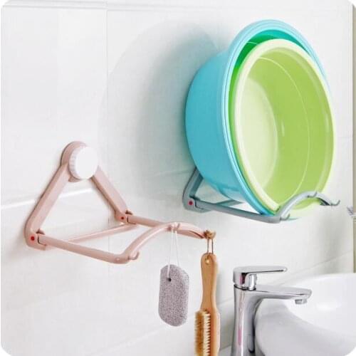 Seamless Cupsful Bathroom Organizer Basins Rack Automatic Washbasin Wall Shelf