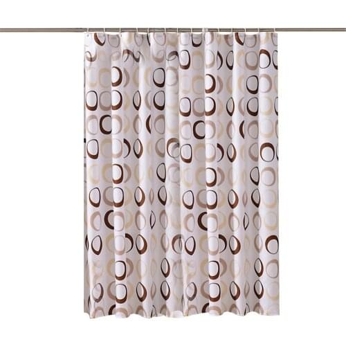 Large Wide Bathroom Shower Curtain Circle Waterproof Bathroom Curtains with 12 Hooks Bath Curtain for Bathtub