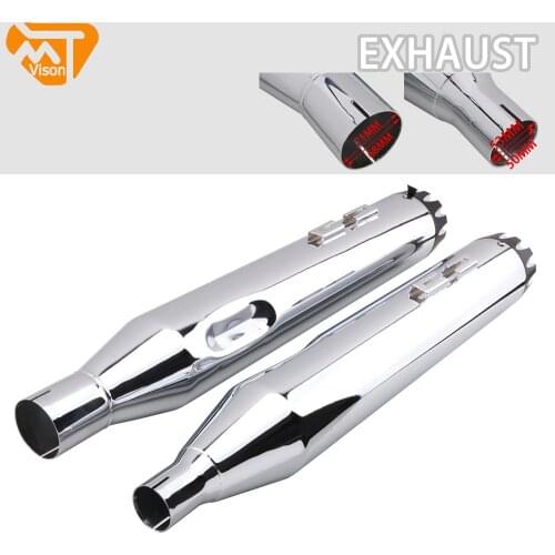 Motorcycle Exhaust Pipe Muffler Slip-On For Harley Touring Bagger Models Dresser Road King Electra Glide Street Glide 2017-2021