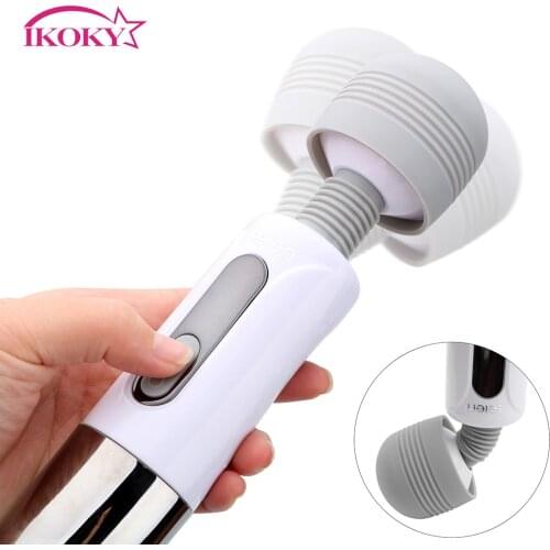 IKOKY AV Stick Magic Wand Vibrator Orgasm Massage Female Masturbation Sex Toys for Women Clitoris Stimulate Lightning Massager