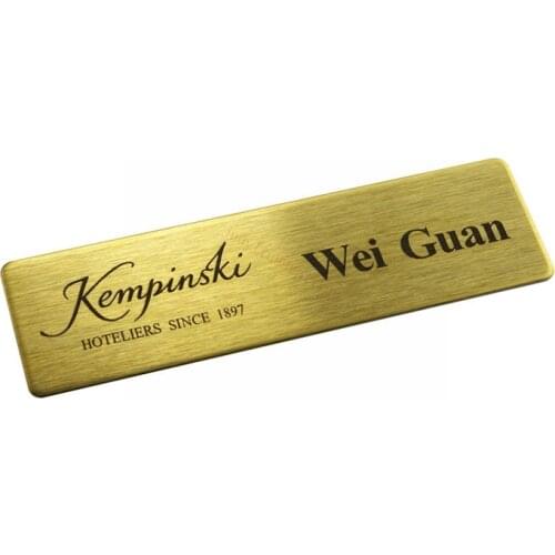 1pc personalized name tag 70*20mm metal aluminum school id card magnet name badge holder