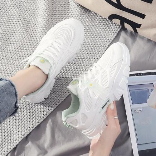 Women Platform Sneakers Chunky Brand Women Casual Shoes Lace-up Female Sports Mesh Comprehensive Training Shoes Female Trainers