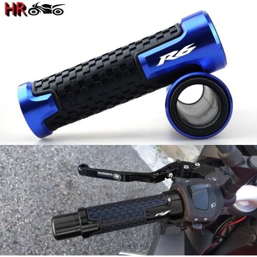 Hot Deals 7/8" 22mm Motorcycle CNC Rubber Plastic Hand Grips Handgrips For Yamaha YZF R1 R3 R6 R25 Handlebar Grip Accessories
