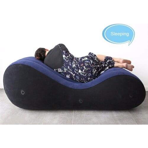 Multifunction Inflatable Bed Sofa For Travel Beach Beds Chaise Fold Bedroom Furniture Armchair Velvet Pvc Leather Bed Frames