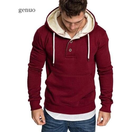 New Hoodies Men 2020 Spring Fashion Tracksuit Sweatshirt Mens Winter Warm Collar Cap Long Sleeves Pullover Sports Sweatshirts