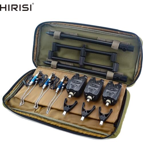 Carp Fishing Bite alarm Set Buzz Bars Swingers Fishing Rod Rest Head Set with Portable Tackle Bag