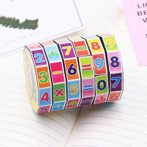 New 1 Pcs Math Toys Learning Education Mathematics Digital Intelligence Arithmetic for Children Kids Teaching Aids Puzzle Cube